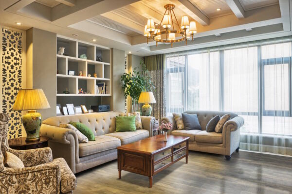 Luxury Vinyl Plank Backwoods Kaplan Grey Room Scene